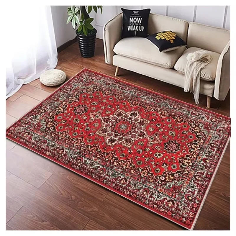 Tapis persan rétro rouge