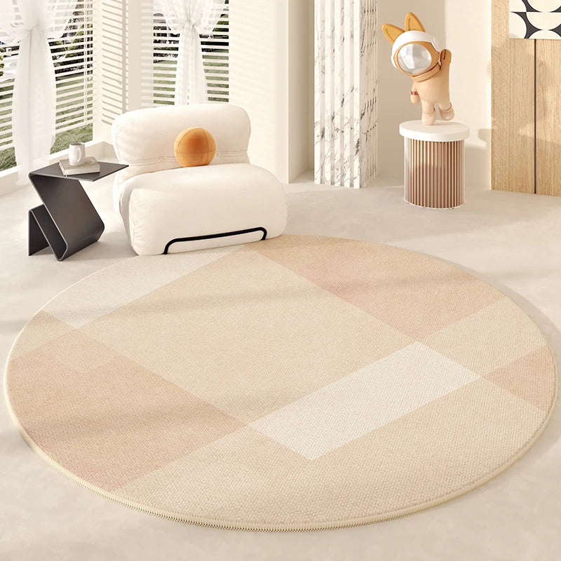 Tapis Rond Design Géométrique