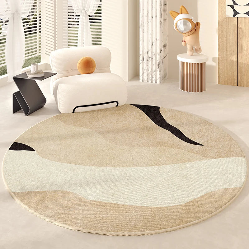 Tapis Rond Design Géométrique