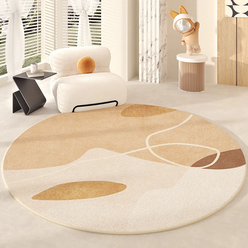 Tapis Rond Design Géométrique