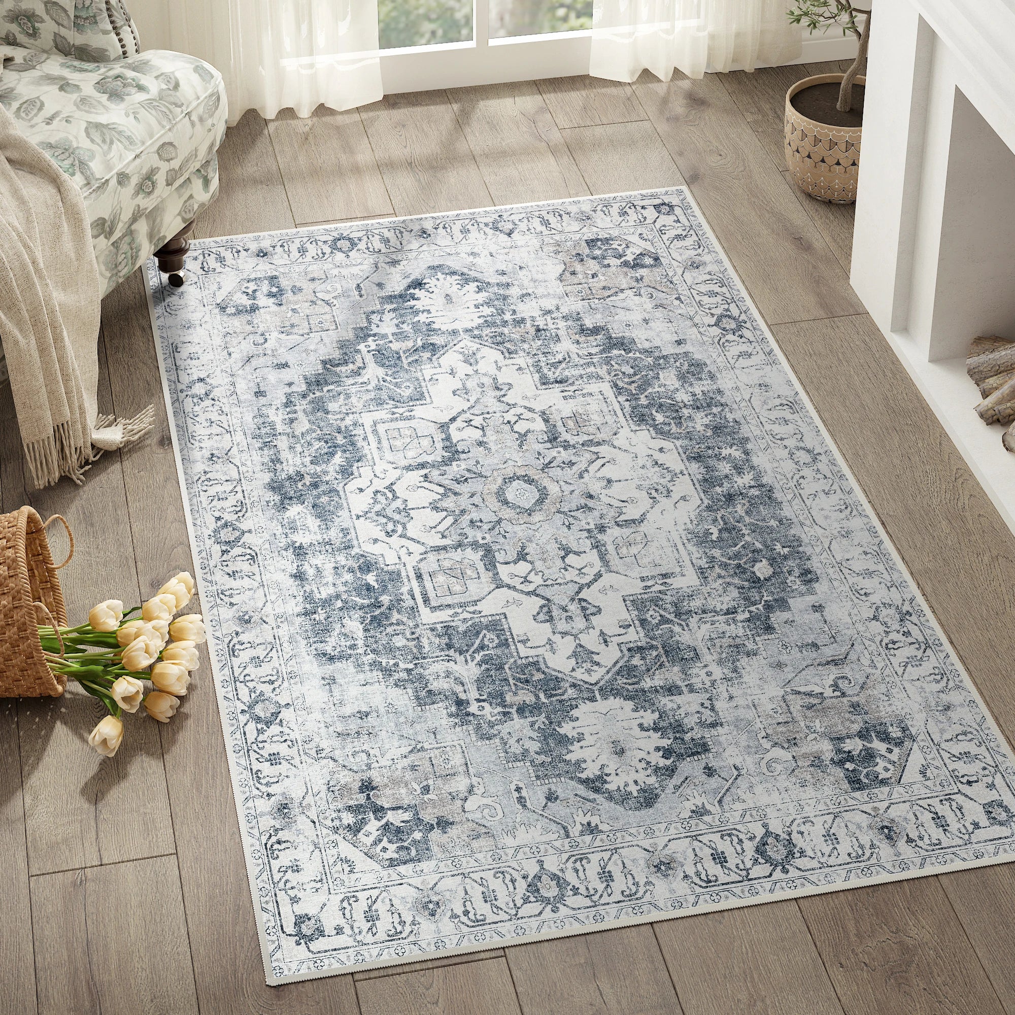 Tapis de Salon <br> Vintage Gris