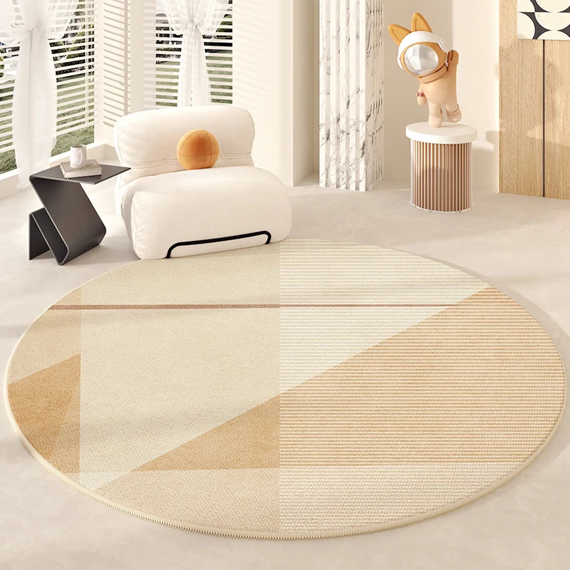 Tapis Rond Design Géométrique