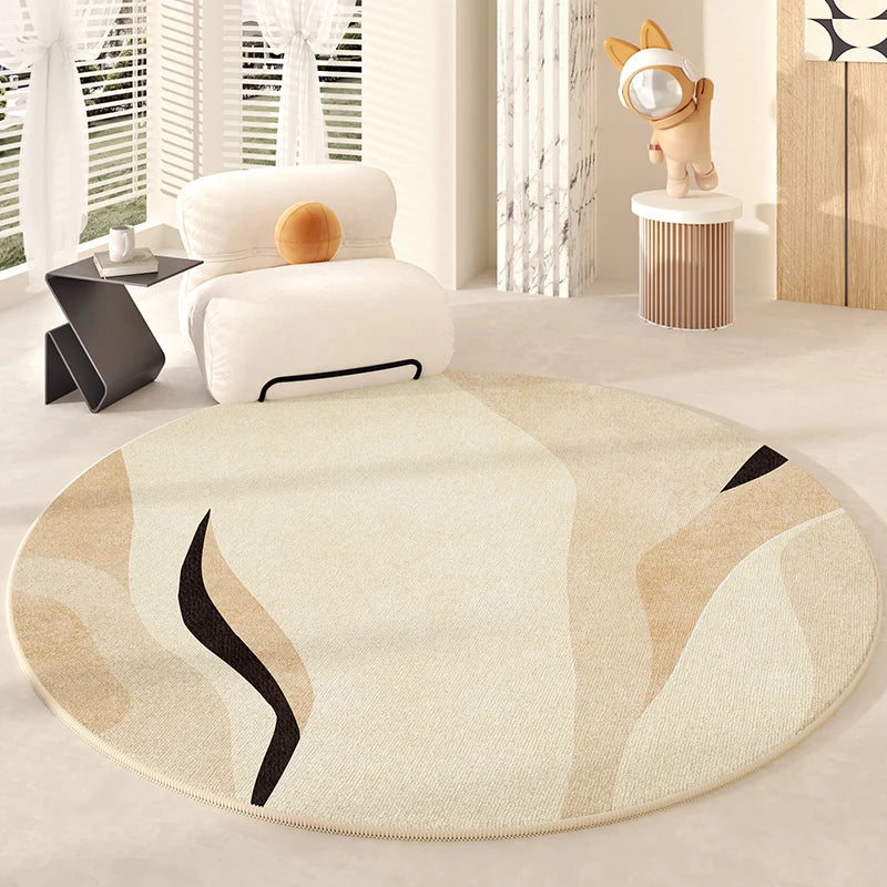 Tapis Rond Design Géométrique