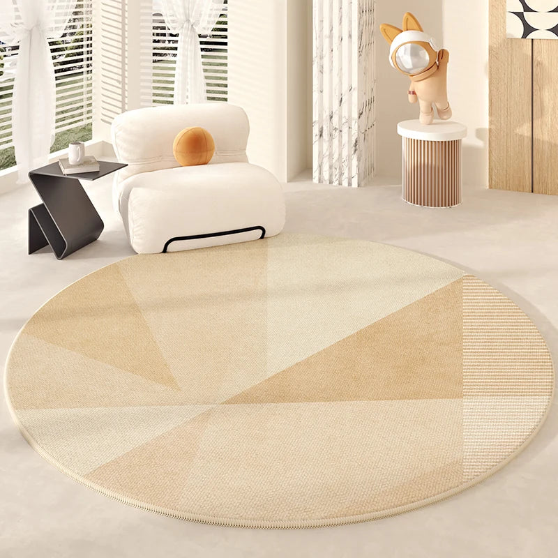 Tapis Rond Design Géométrique