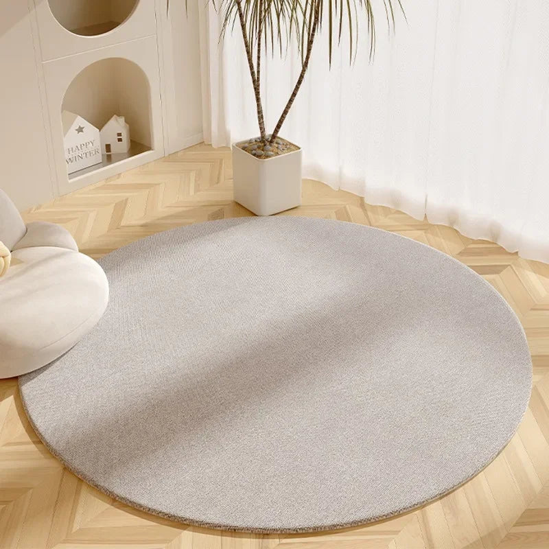 Tapis de salon rond beige