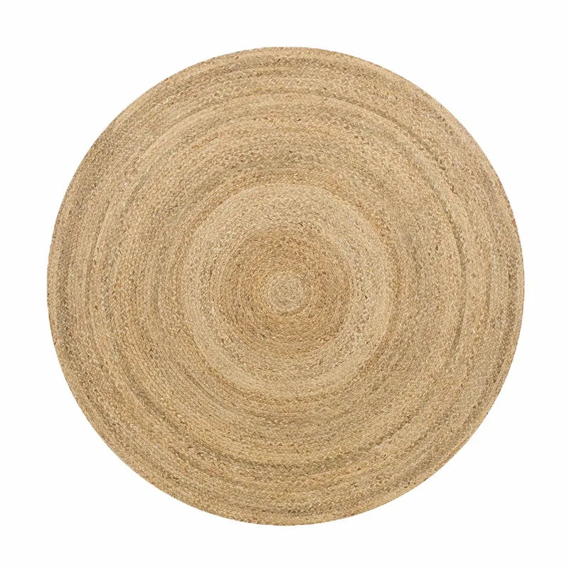 Tapis rond en fibre naturelle