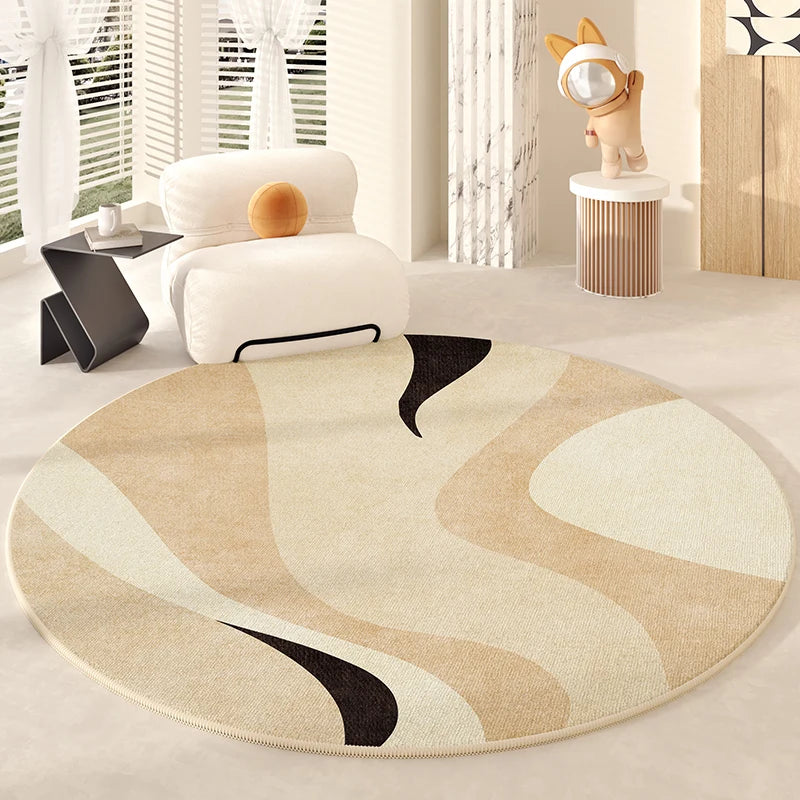 Tapis Rond Design Géométrique